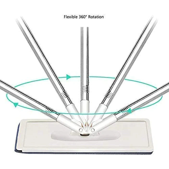 1142A Heavy Quality Floor Mop, Free Squeeze Microfiber Flat Spin Mop 360 Flexible Mop Head, Flat Mop for Floor Clean (MOQ :- 24pc) 1142A Heavy Quality Floor Mop, Free Squeeze Microfiber Flat Spin Mop 360 Flexible Mop Head, Flat Mop for Floor Clean (MOQ :- 24pc)